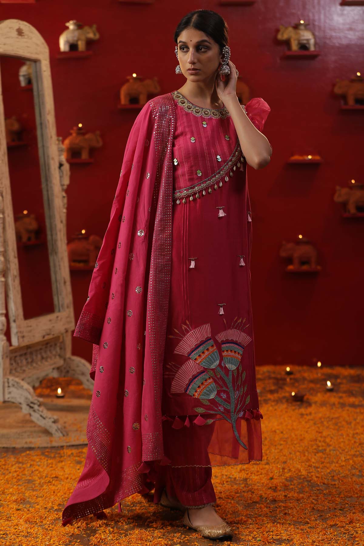 Buy Arpita SulakshanaBell Flower Handpainted Kurta Set